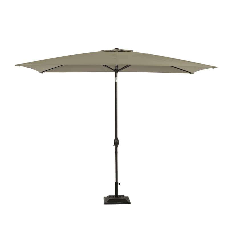 Clihome 10' x 6'5 Aluminum Rectangular Market Umbrella - Grey