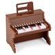 preview thumbnail 2 of 28, Gymax 25 Keys Digital Piano w/Music Stand Teaching Mode Lighted Keys 6 Brown