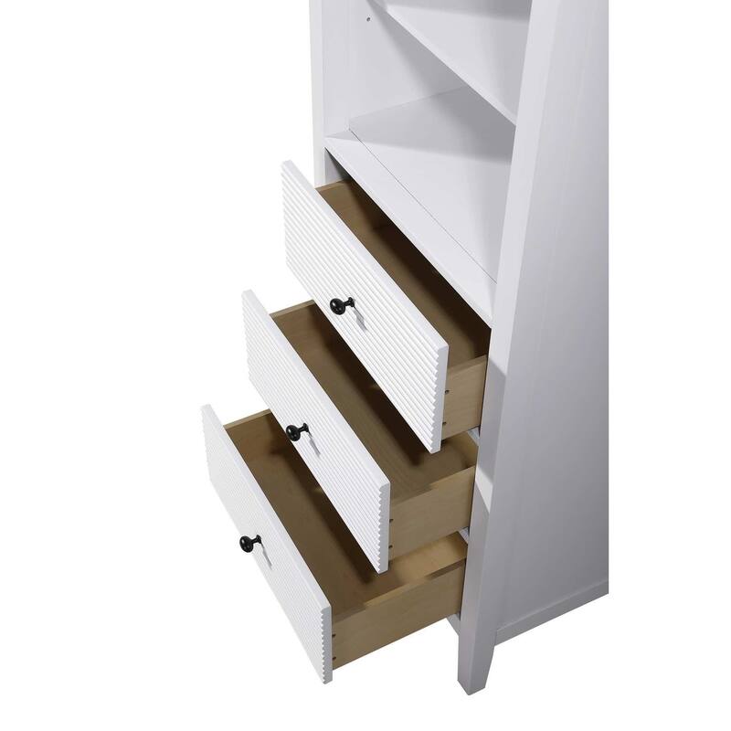 Kensington 16-28 Inch Open Shelving Bath Storage Cabinet