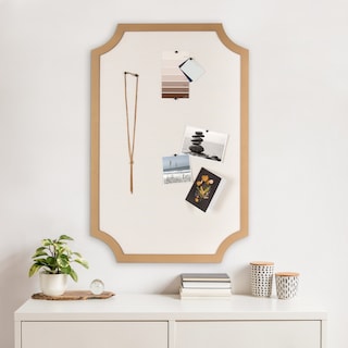 Kate and Laurel Holbrook Scalloped Rectangle Framed Pinboard - 24x36