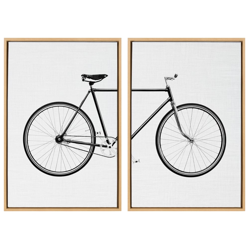 Kate and Laurel Sylvie Bicycle Canvas by Simon Te of Tai Prints