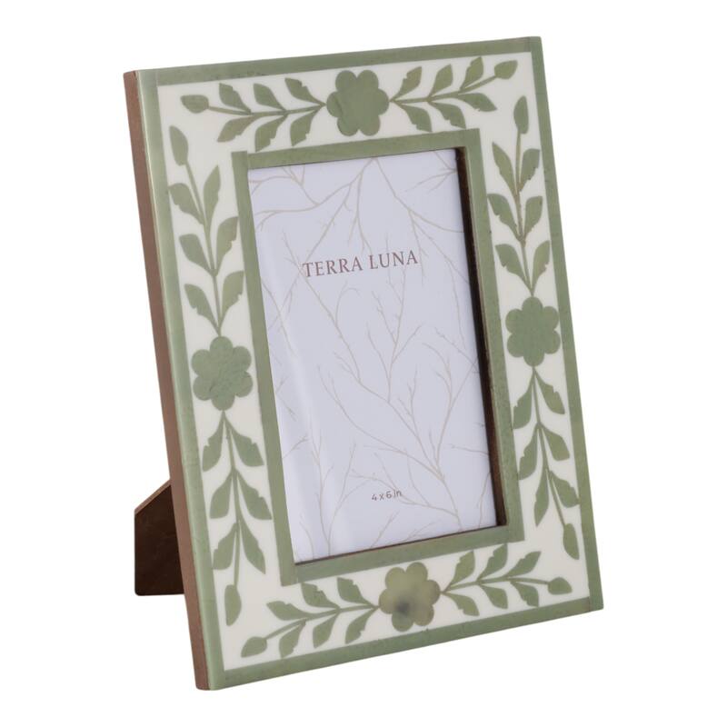 Wood Glass Decorative Photo Frame Handcrafted Boho for Home Display