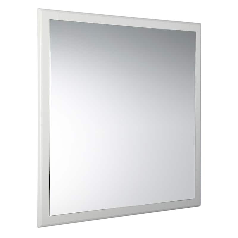 Fresca Oxford 32" x 32" Framed Bathroom Mirror - Antique White