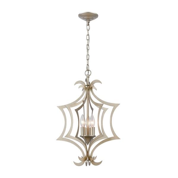 slide 2 of 5, Delray 3-Light Pendant in Aged Silver