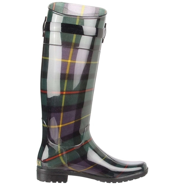 ralph lauren plaid rain boots