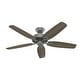 preview thumbnail 10 of 14, Hunter 52" Builder Plus Ceiling Fan with 3-Light LED Light Kit and Pull Chain - Traditional - Casual - Farmhouse - Top Rated!