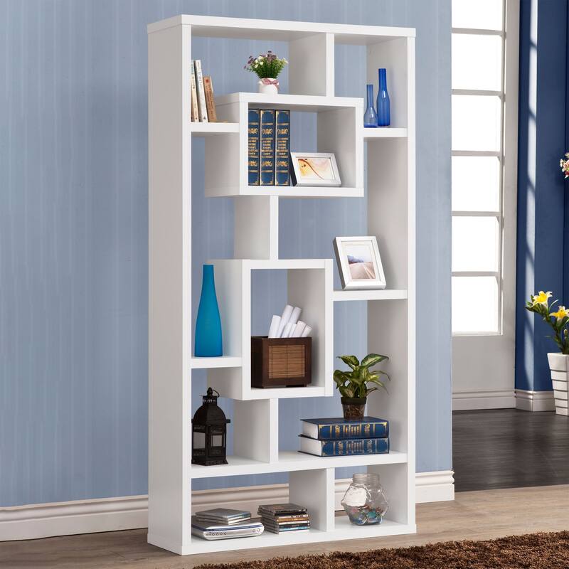 Corey Transitional 71-inch 8-shelf Bookshelf