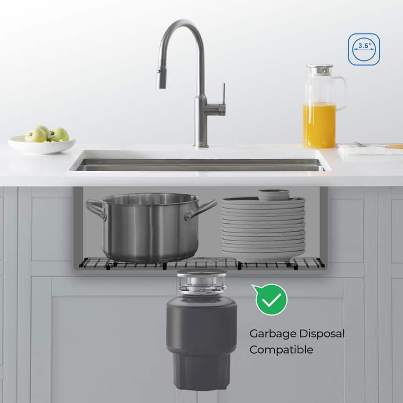 Handcrafted Undermount Single Bowl Stainless Steel Kitchen Sink