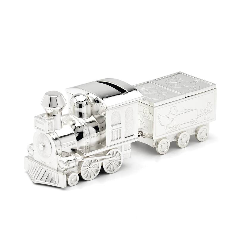 Reed And Barton Train with Caboose Coin Bank - 6.5" x 2.0" x 2.5"