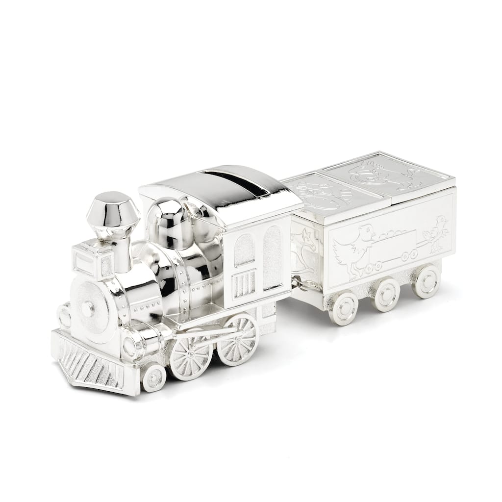 Reed And Barton Train with Caboose Coin Bank - 6.5" x 2.0" x 2.5"