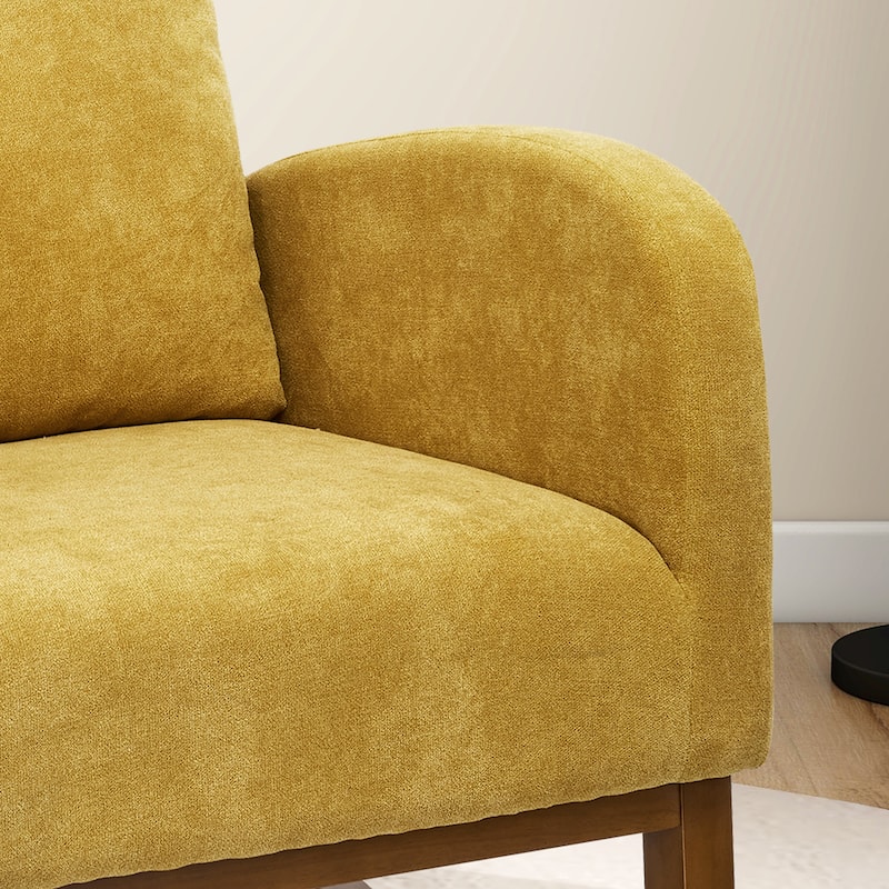 27.2"W Polyester Rocking Chair with Side Pocket