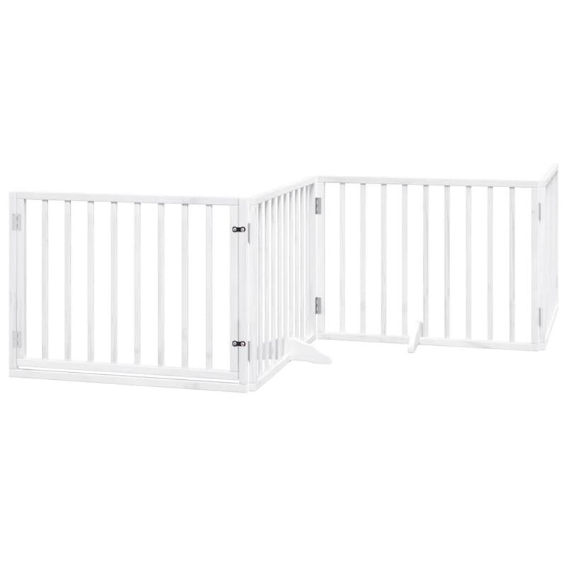 vidaXL Dog Gate Foldable Poplar Wood