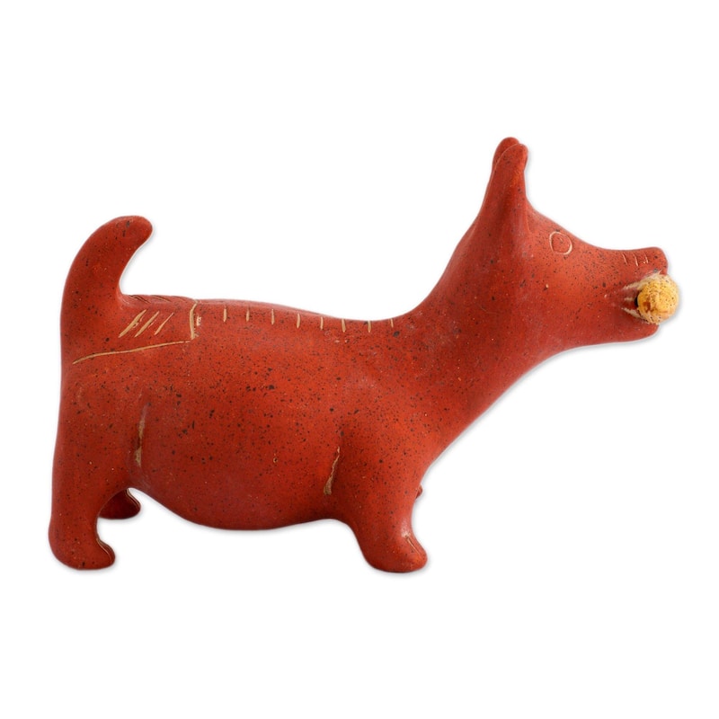 Handmade Colima Dog Ceramic Figurine (Mexico) - N/A