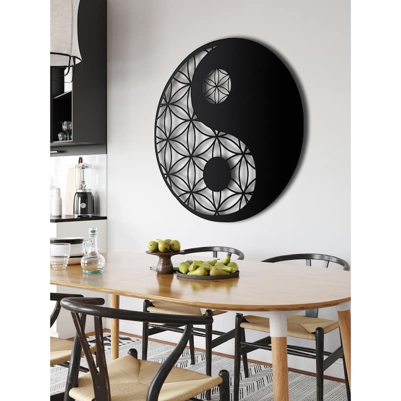 Yin Yang Metal Wall Decor for Home and Outside