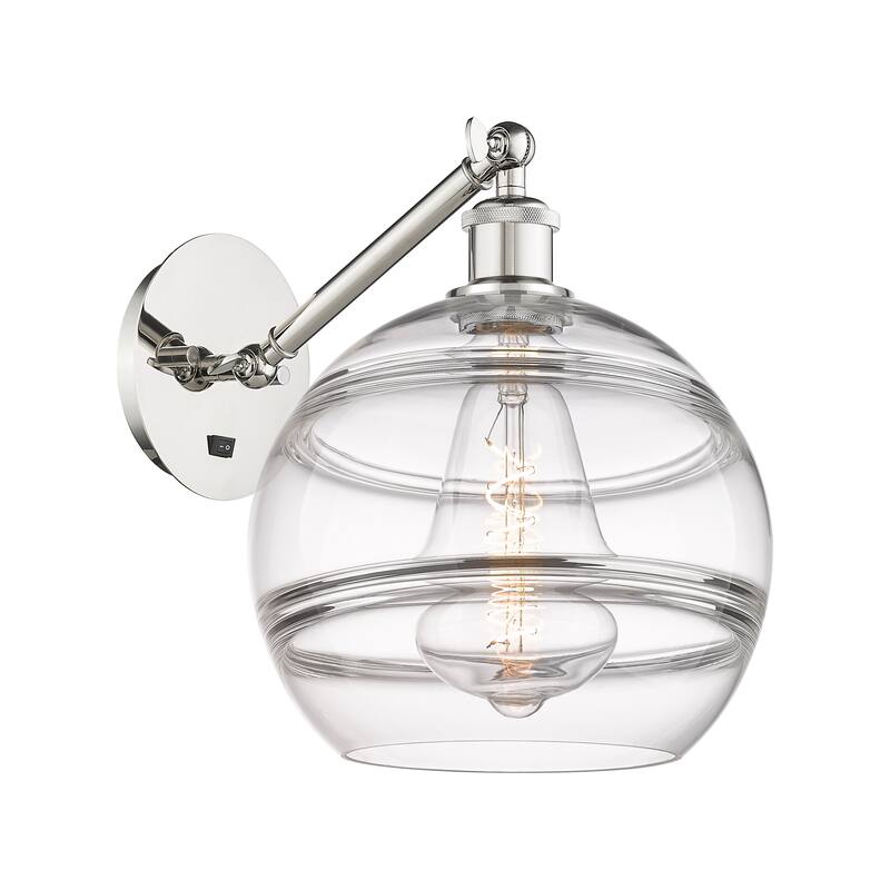 Innovations Lighting Endless Possibilities Ballston - Rochester - 1 Light 10" Adjustable Sconce - Arm Adjusts Up and Down - Clear/Polished Nickel