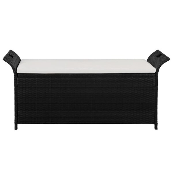 garden rattan storage bench
