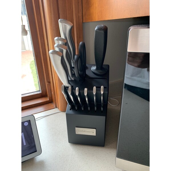 Cuisinart Hollow Handle Cutlery Block Set 15 Pieces C77SS-15PK for sale online 