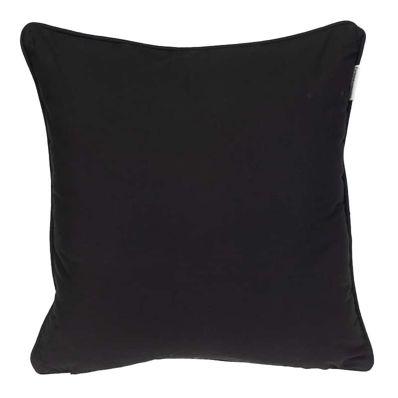 Geometric Hexa Square Cotton Throw Pillow - 20" - Black and White