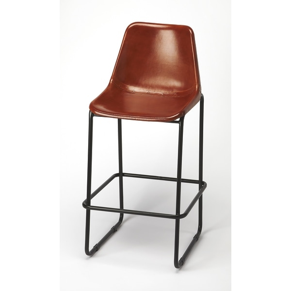 Iron and sales leather bar stools