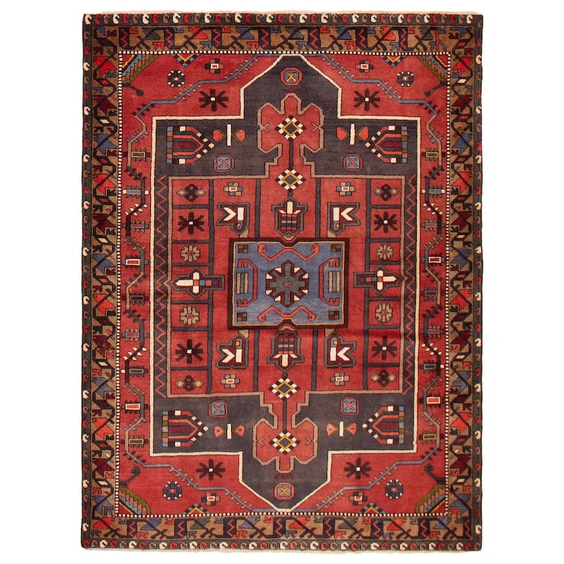 ECARPETGALLERY Hand-knotted Kayseri Vintage Red Wool Rug - 4'10 x 6'6 - Red - 4'10 x 6'6