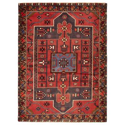 ECARPETGALLERY Hand-knotted Kayseri Vintage Red Wool Rug - 4'10 x 6'6