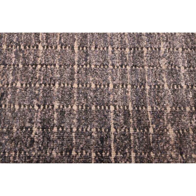 ECARPETGALLERY Hand Loomed Ananda Dark Grey Silk Rug - 9'5 x 13'4