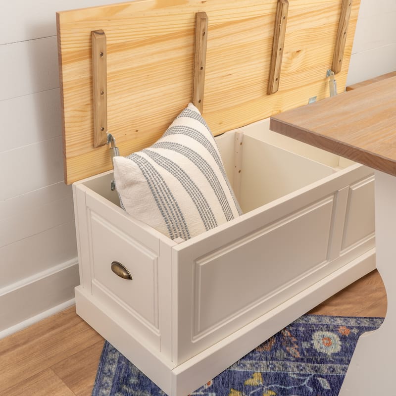 Ame Walnut Backless Nook Table Set