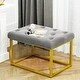 preview thumbnail 41 of 74, Upholstered Tufted Velvet Ottoman, Modern End of Bed Bench with Golden Metal Frame, Entryway Footrest Stool