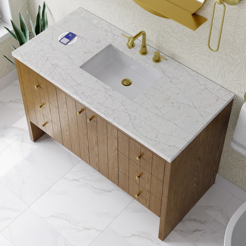 James Martin Vanities 435-V48-FEJP Hudson 48" Free Standing Single