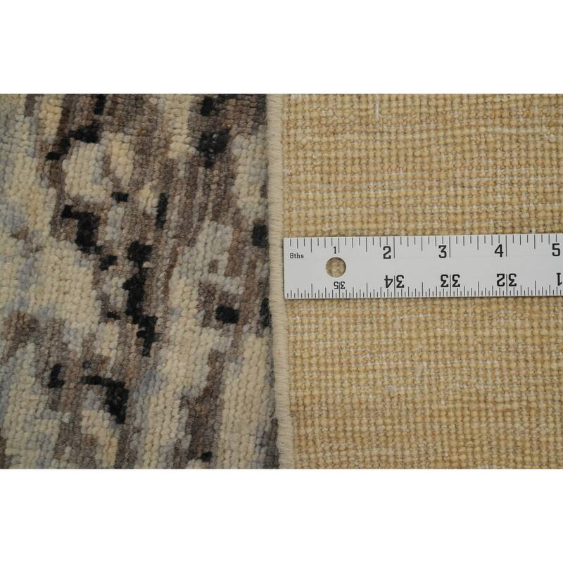 Hand Knotted Modern Wool Multi-Colored Abstract Area Rug - 8' 6'' X 6' 1''