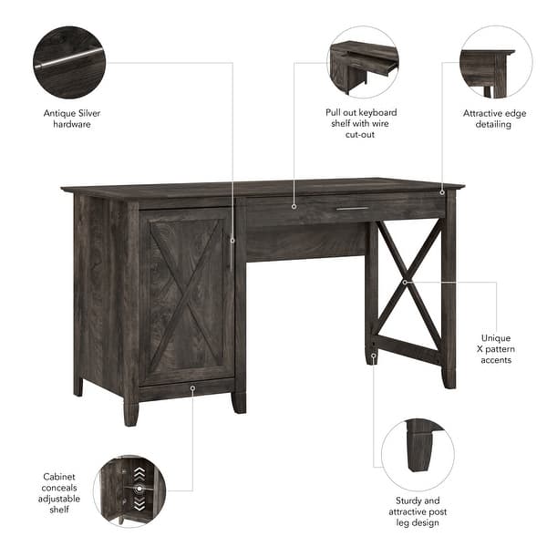 Key West Computer Desk Key West 54W Computer Desk with Storage by Bush Furniture - Bed Bath ...