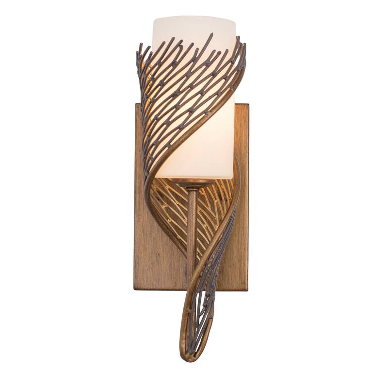 Varaluz Flow 1-Light Wall Sconce - Left - Hammered Ore