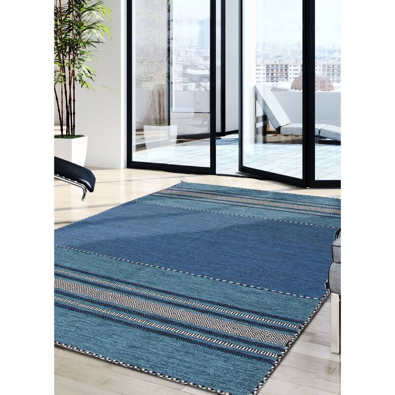 ECARPETGALLERY Arizona Flat-weave Wool Kilim Area Rug
