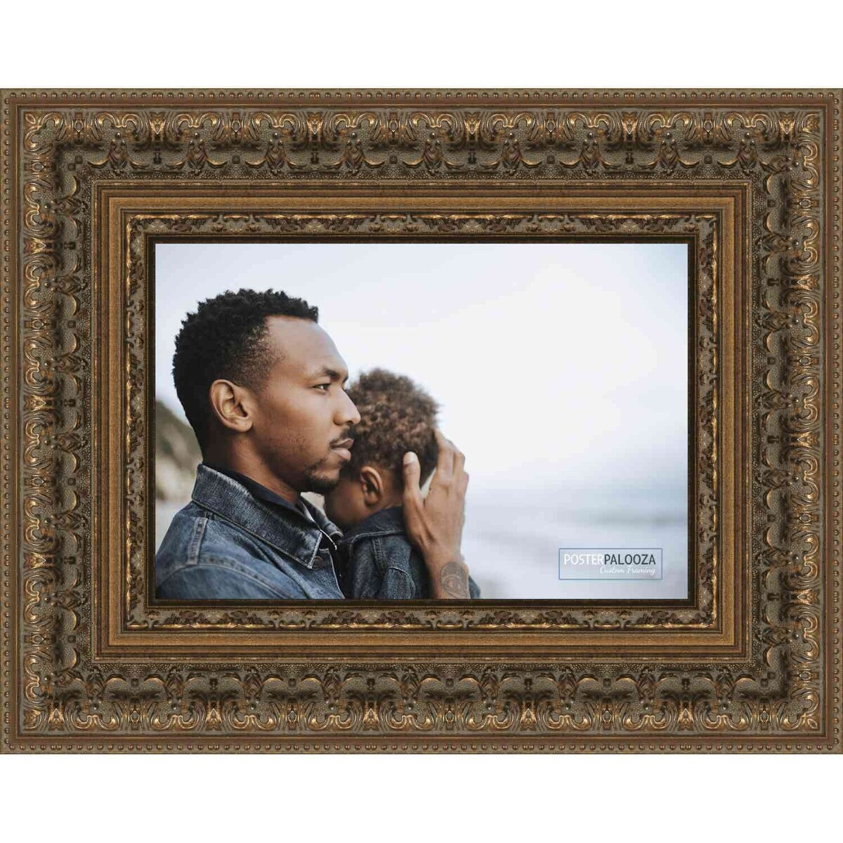 24x36 Ornate Antique Gold Complete Wood Picture Frame with UV