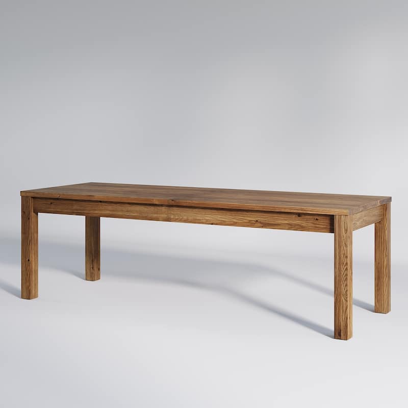 78.7" Dining Table for 6 8 10, Solid Wood Rustic Large Kitchen Table - Wood Brown