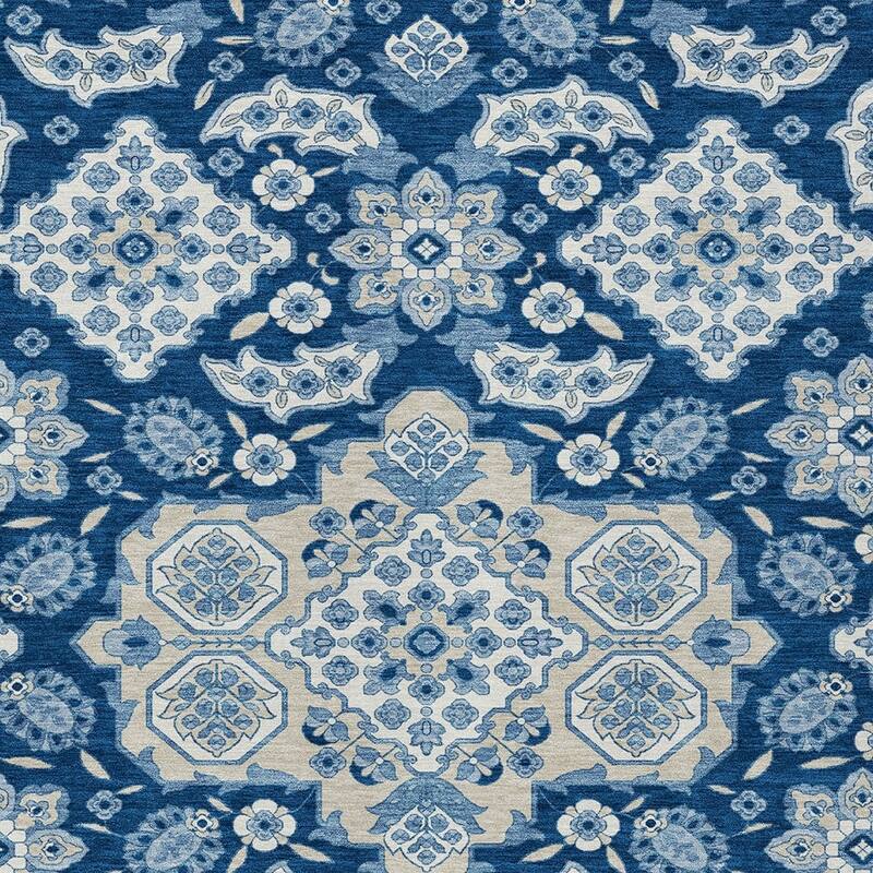 HomeRoots Medallion Traditional Rectangle Outdoor Rug
