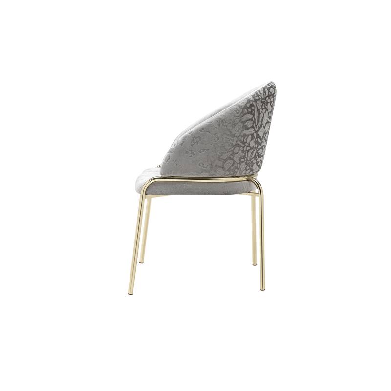 Onyx Chair With Gold Legs - Beige - 21 x 22.5 x 33.5