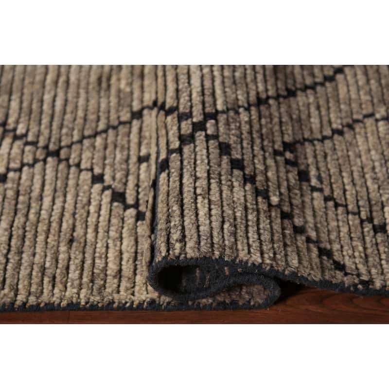 Geometric Moroccan Oriental Area Rug Handmade Wool Carpet - 5'7" x 8'6"
