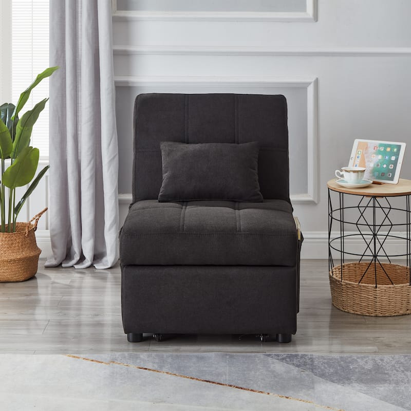 Roomfitters Modern "Recliner Chair Bed" for Living Room and Bedroom, Linen Fabric, Comfortable and Stylish