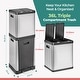 preview thumbnail 12 of 28, HOLDN’ STORAGE Trash Can and Recycling Bin Collection, Multi-Compartment Waste Organizer for Kitchen, Compost and Recycling