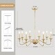 preview thumbnail 22 of 45, 8-Light Rustic Candlestick Island Chandelier Linear Chandelier Lighting for Kitchen Island