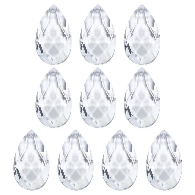 K9 Crystal Pendants Teardrop Beads, 10 Pack 38mm Chandelier Prisms DIY