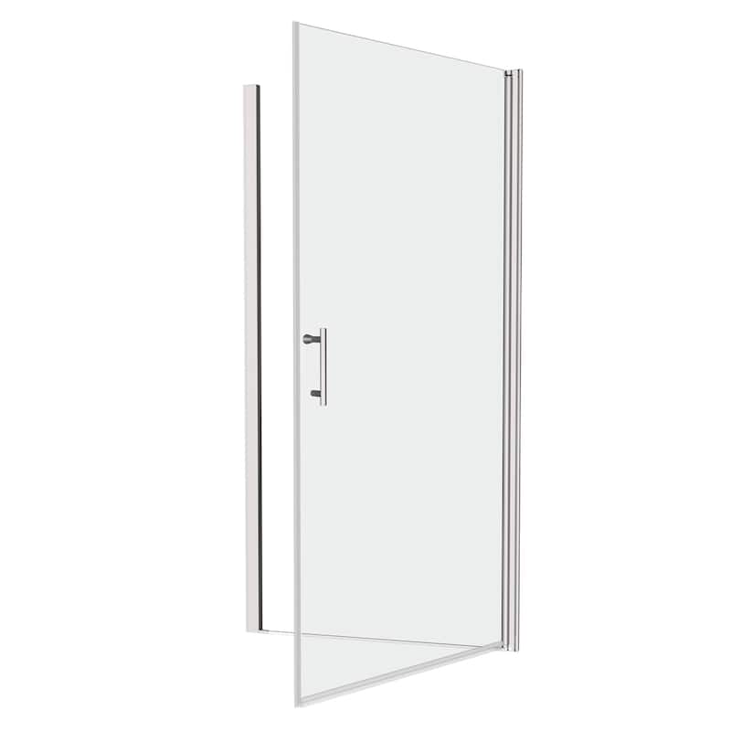 Adjustment Pivot Shower Door with 1/4" tempered glass,Open Outside