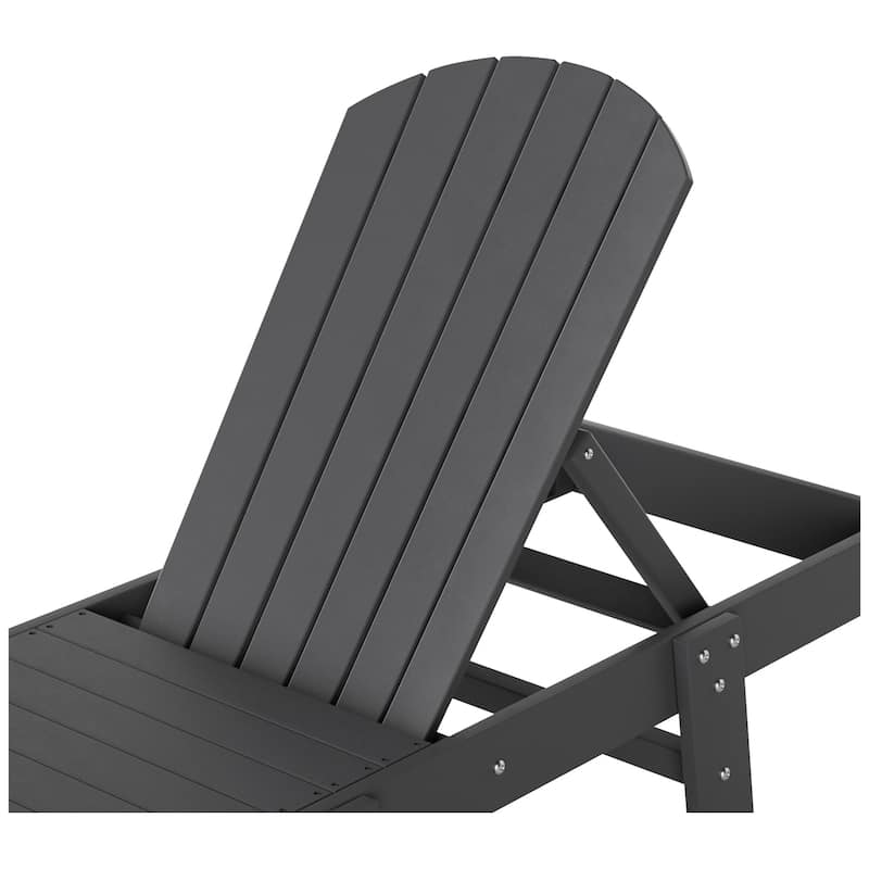 Altura Armless Poly Eco-Friendly All Weather Reclining Chaise Lounge (Set of 2)