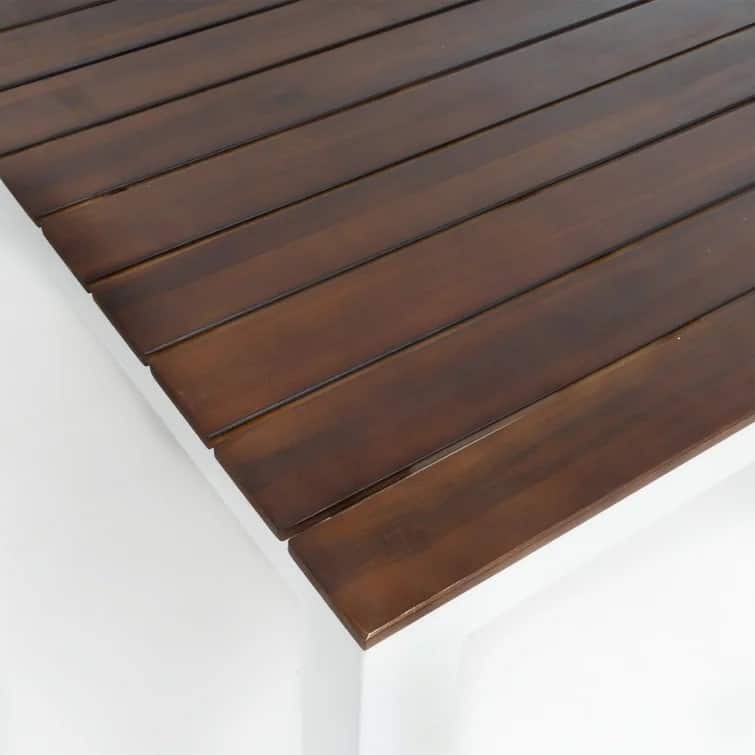 Set of 2 Simple Wooden Outdoor Bench Hallway Bench Patio Bench