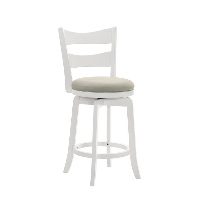 Blair Counter Height or Bar Height Rubberwood Barstool with Fabric Seat