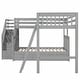 preview thumbnail 35 of 44, Twin over Full L-Shaped Bunk Bed with Ladder, Staircase, and 3 Drawers
