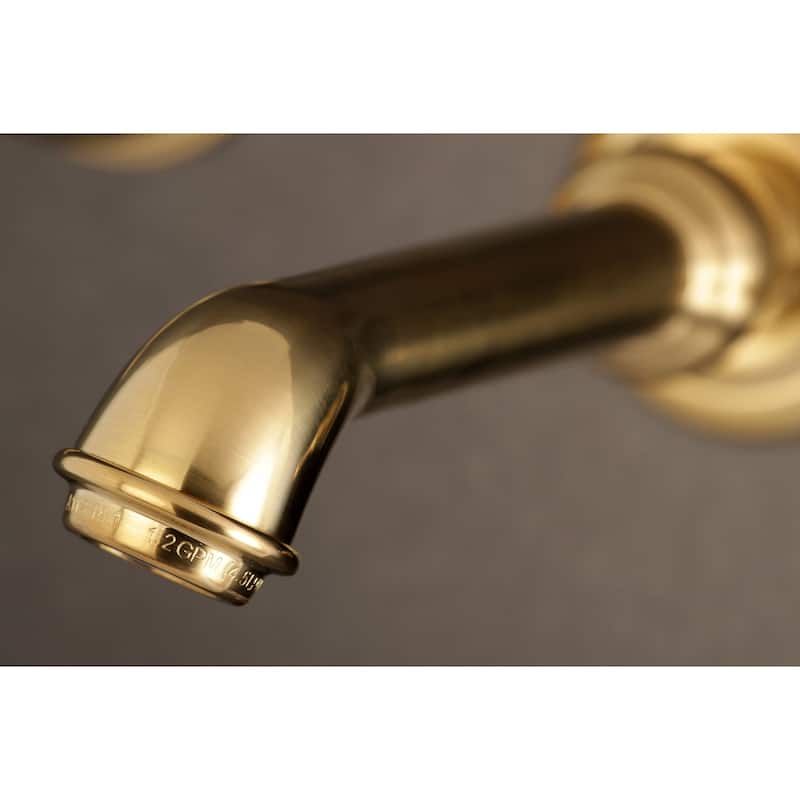 Naples Two-Handle 3-Hole Wall Mount Bathroom Faucet