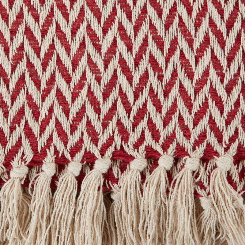 Stone Handloom Chevron Throw