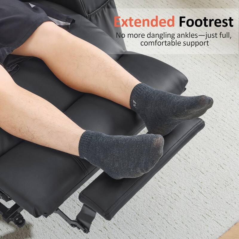 MCombo Electric Power Lift Recliner Chair Sofa with Massage and Heat, 3 Positions, USB Ports, Faux Leather 7040